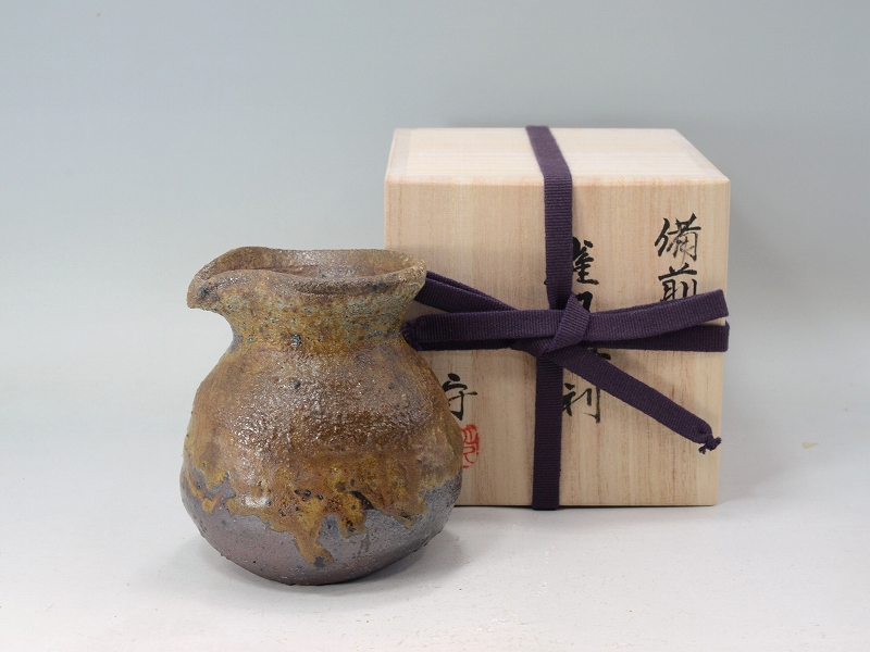 24185]雀口徳利（多久守）｜備前焼わかくさ